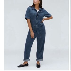 Everlane The Short Sleeve Denim Coverall